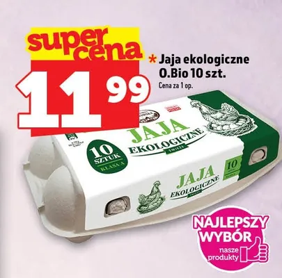 Jajka kurze ekologiczne O.Bio promocja w TOPAZ