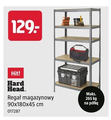 Regał magazynowy Hard Head 90x180x45 cm promocja w Jula