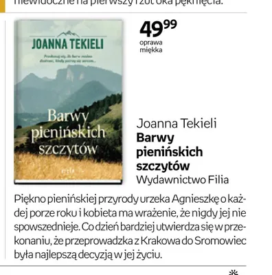 Książka Barwy pienińskich szczytów promocja w Empik