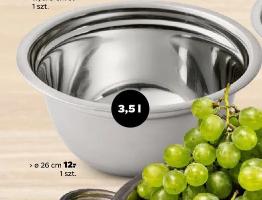 Miska nierdzewna 3,5 l promocja w Netto