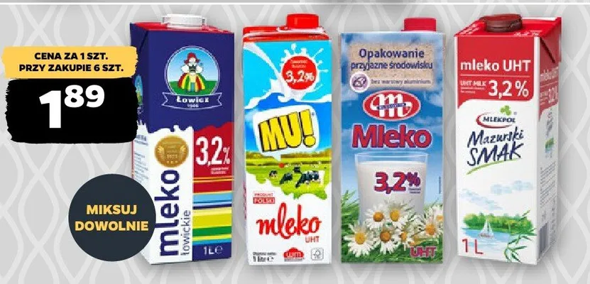 Mleko UHT 3,2% promocja w Netto