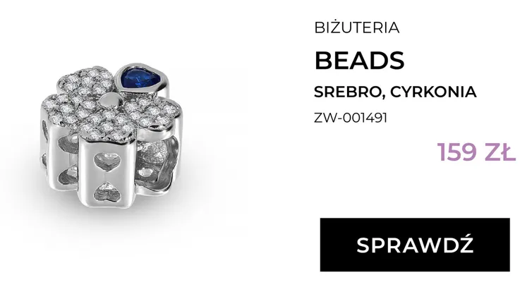 Charms Beads Briju srebro cyrkonia ZW-001491 promocja w Briju