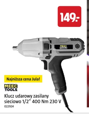 Klucz udarowy zasilany sieciowo 1/2" 400Nm Meec Tools promocja w Jula