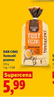 Tosteczki pszenne Dan Cake promocja w Lidl