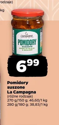 Pomidory suszone w oleju z ziołami La Campagna promocja w Netto