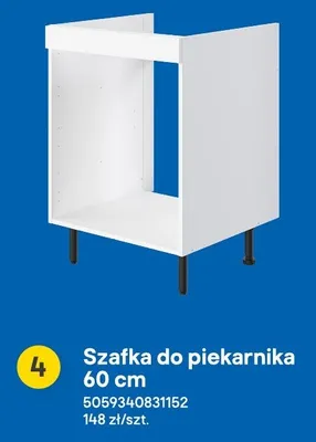 Szafka do piekarnika Pragma 60 cm promocja w Castorama