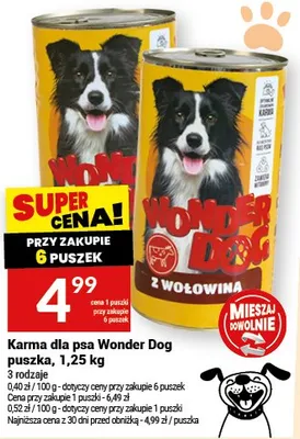 Karma dla psa puszka z wołowiną promocja w Twój Market