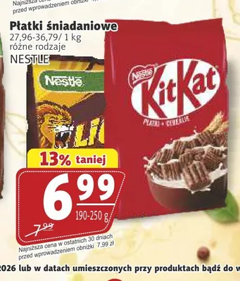 Płatki śniadaniowe KitKat Nestle promocja w Prim Market