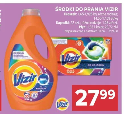 Proszek do prania Vizir promocja w Stokrotka