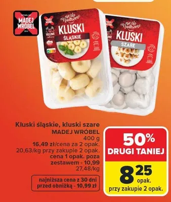 Kluski śląskie, kluski szare Made/Wróbel promocja w Carrefour