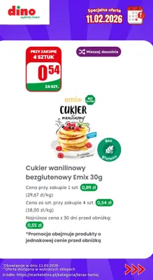 Cukier wanilinowy bezglutenowy promocja w Dino