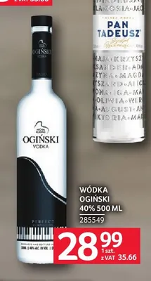 Wódka Ogiński 40% promocja w Selgros
