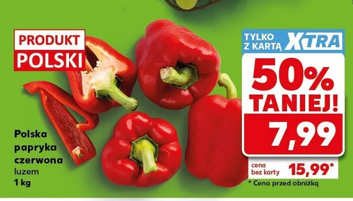 Papryka czerwona polska promocja w Kaufland