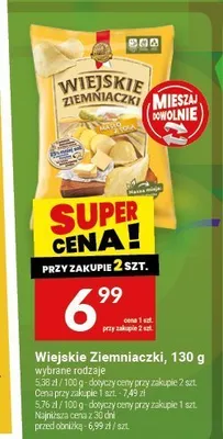 Chipsy Wiejskie Ziemniaczki o smaku cebulki promocja w Twój Market