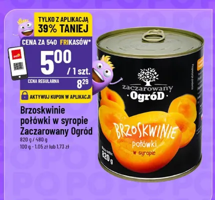 Brzoskwinie połówki w syropie Zaczarowany Ogród promocja w POLOmarket