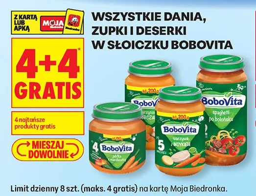 Dania, zupki i deserki w słoiczku BoboVita promocja w Biedronka
