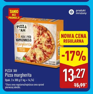 Pizza margherita 3-pak 300 g Pizza 'Ah promocja w Aldi