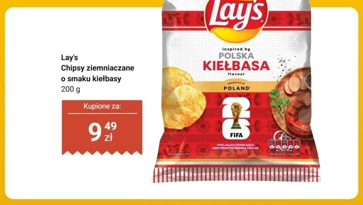 Chipsy ziemniaczane Lay's o smaku kiełbasy promocja w Dino