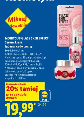 Maska do twarzy Mond'Sub Glass Skin Effect promocja w Lidl