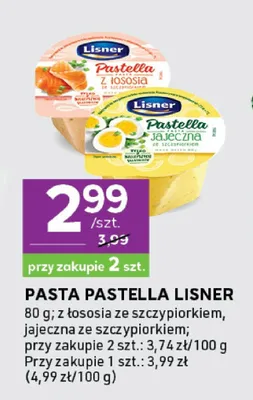 Pasta Pastella z tososia ze szczypiorkiem, jajeczna ze szczypiorkiem promocja w Stokrotka