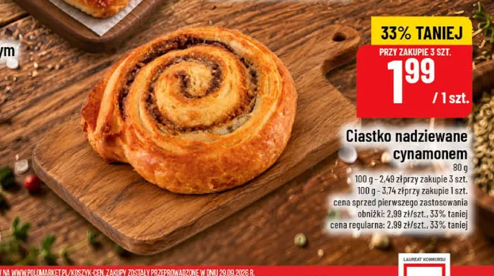 Ciastko nadziewane cynamonem promocja w POLOmarket