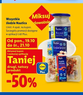 Śledzie krojone Nautica promocja w Lidl