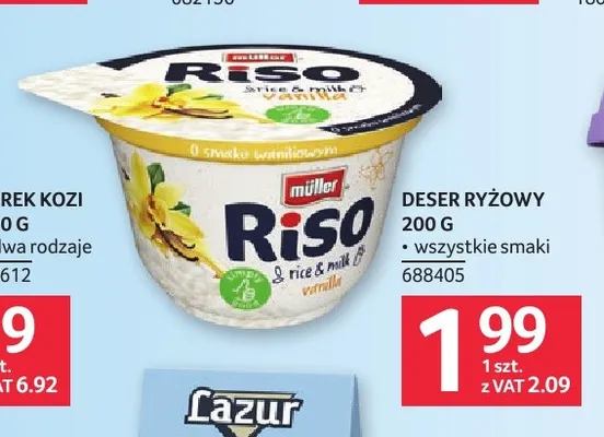 Deser ryżowy Müller Riso waniliowy promocja w Selgros