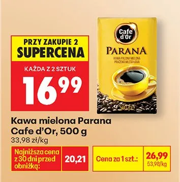 Kawa mielona Cafe d'Or promocja w Biedronka