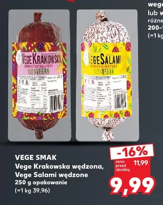 Vege Salami wędzone Vege Smak promocja w Kaufland