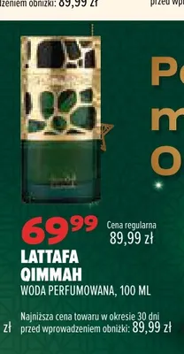 Woda perfumowana Lattafa Qimmah promocja w Drogerie Natura
