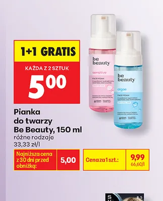 Pianka do twarzy Be Beauty Algae promocja w Biedronka
