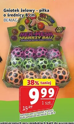 Gniotek żelowy - piłka o średnicy 8cm BEMAG promocja w Prim Market