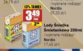 Lody Śnieżka Śmietankowa Nordis promocja w API Market