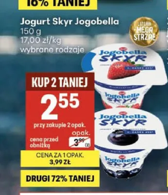 Jogurt Skyr Jogobella promocja w Delikatesy Centrum
