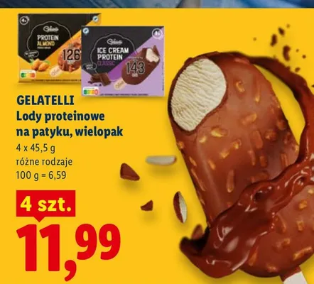 Lody proteinowe na patyku, wielopak promocja w Lidl