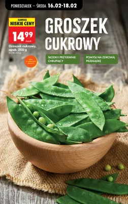 Groszek cukrowy 250 g promocja w Biedronka
