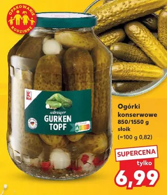 Ogórki konserwowe promocja w Kaufland