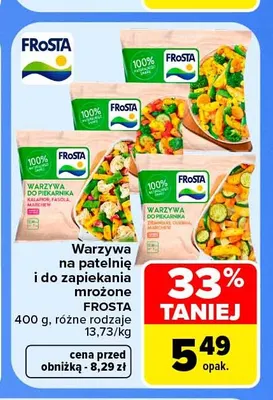 Warzywa na patelnię i do zapiekania mrożone Frosta promocja w Carrefour Market