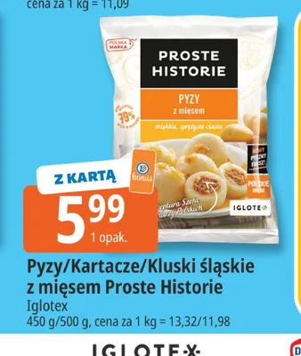 Kluski śląskie z mięsem Proste Historie Iglotex promocja w Leclerc