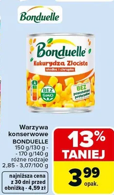Warzywa konserwowe, różne rodzaje promocja w Carrefour