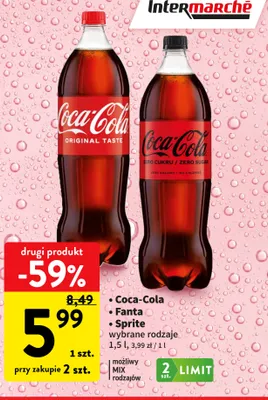 Napój gazowany Fanta promocja w Intermarche