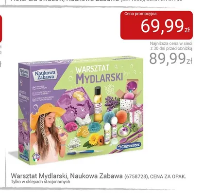 Zestaw kreatywny Warsztat Mydlarski Clementoni Naukowa Zabawa promocja w Smyk