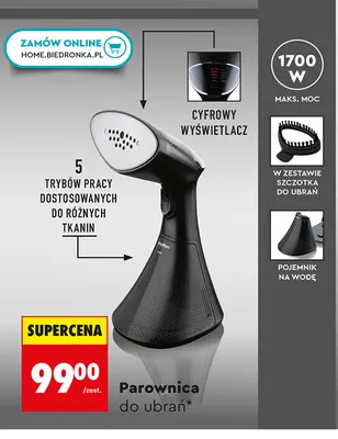 Parownica do ubrań Hoffen promocja w Biedronka