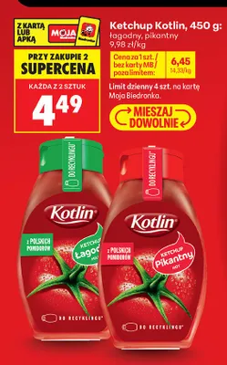 Ketchup Kotlin łagodny promocja w Biedronka