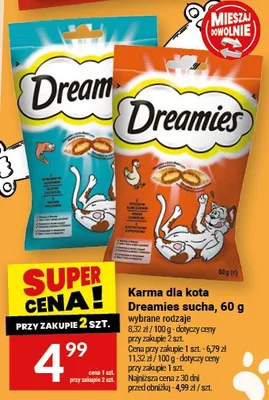 Karma sucha dla kota Dreamies promocja w Twój Market