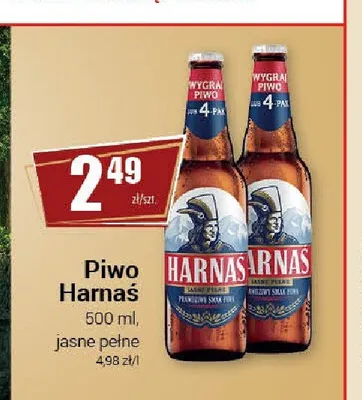 Piwo Harnaś jasne pełne promocja w Premium Nasz Sklep