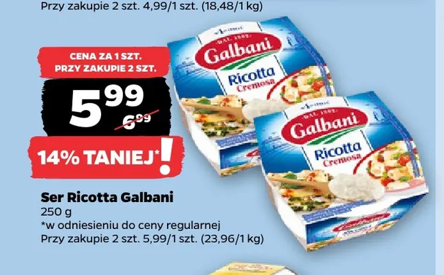 Ser ricotta Galbani promocja w Netto