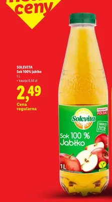 Sok jabłko Solevita 100% promocja w Lidl