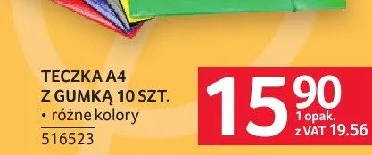 Teczka kartonowa z gumką A4 10 szt. promocja w Selgros