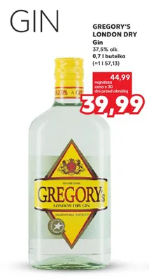 Gin Gregory's London Dry promocja w Kaufland